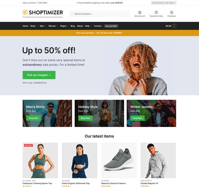 Shoptimizer WooCommerce Theme screenshot