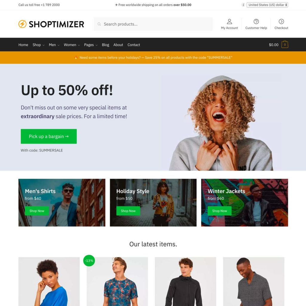 Shoptimizer for WooCommerce Screenshot