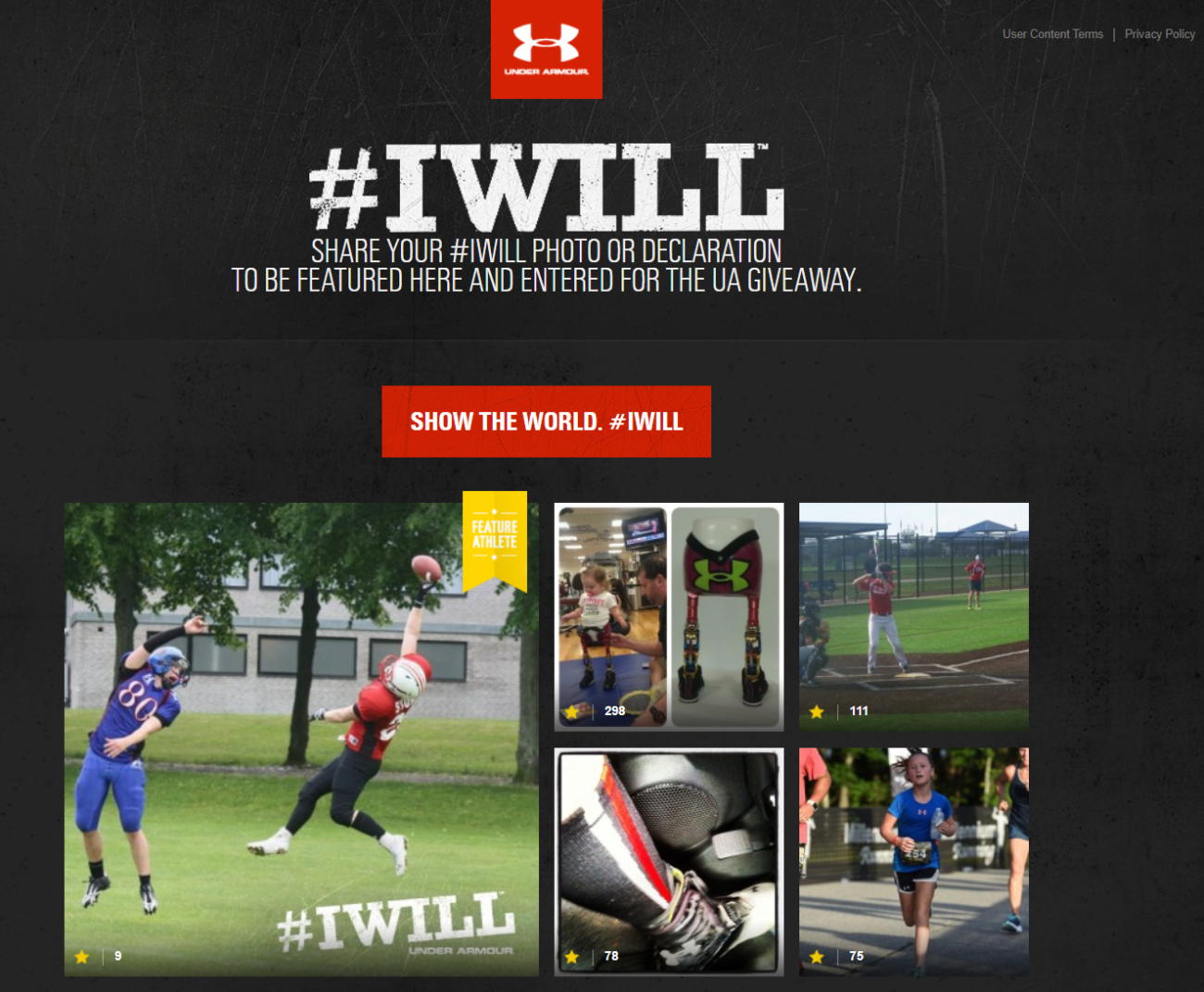 Under Armour sales page