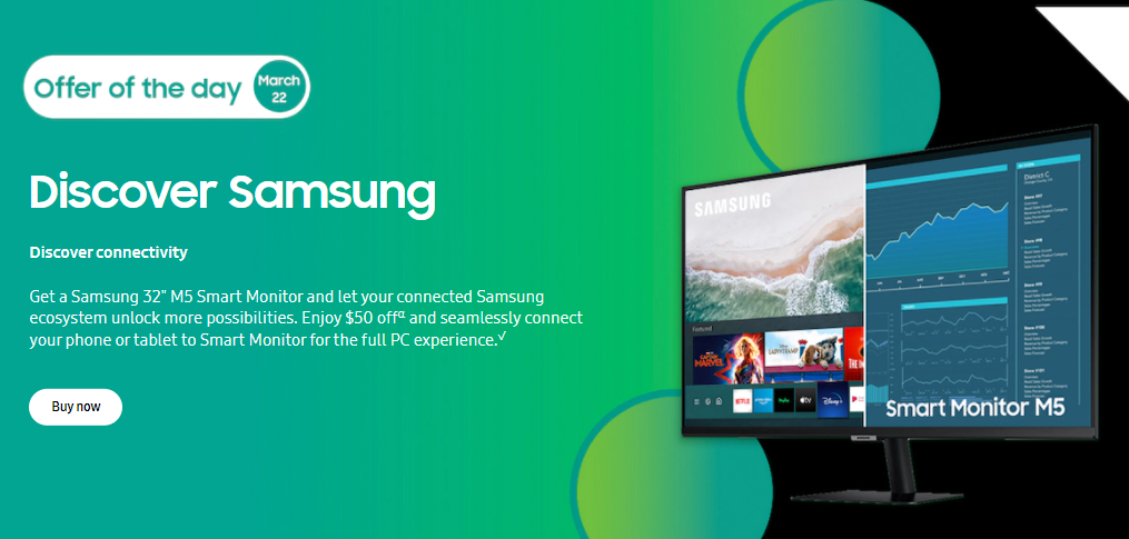 Samsung marketing copy