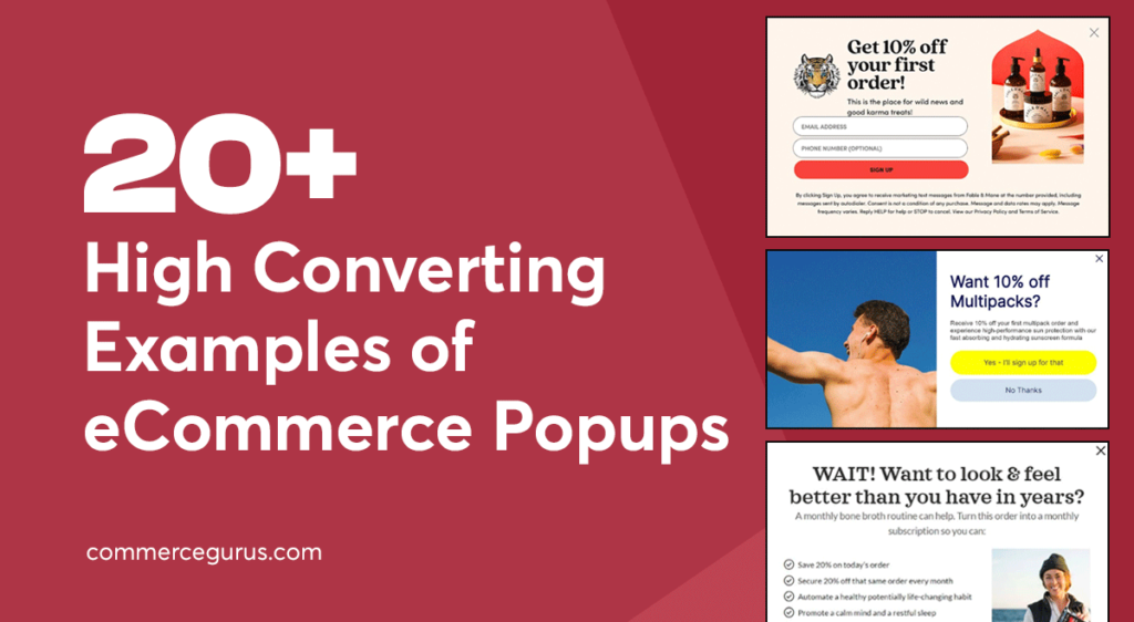 20+ High Converting Examples of eCommerce Popups